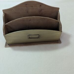 Wooden Organizer with Label Holder